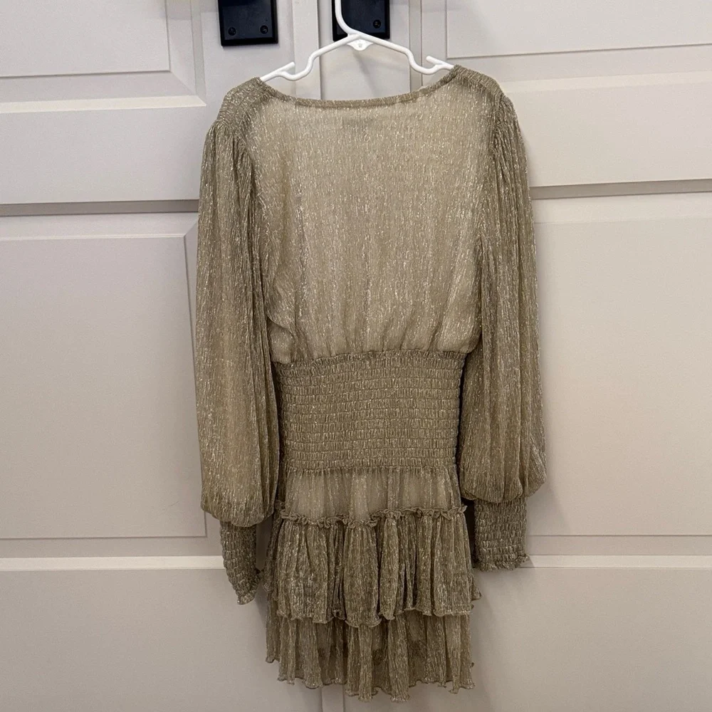 Habitual Metallic Gold sparkle Dress - Picture 6 of 6